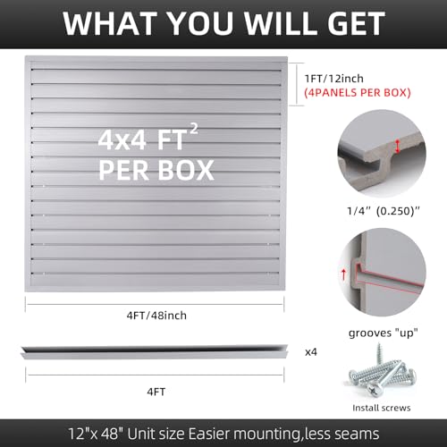 Slat Wall Paneling Garage Wall Organizer
