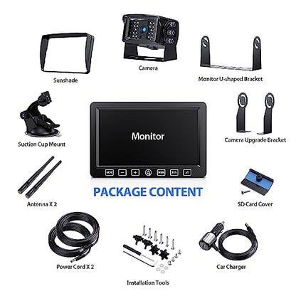 Digital Wireless Backup Camera System Kit