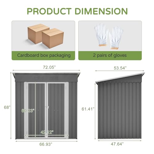 6' x 4' Outdoor Storage Shed
