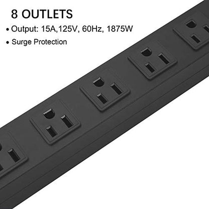 HHOSET Heavy Duty Long 8 Outlets
