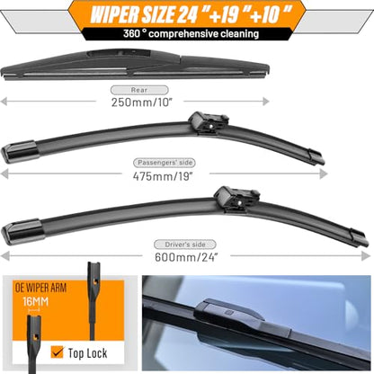 Windshield Wiper Blade Replacement for Honda CRV CR
