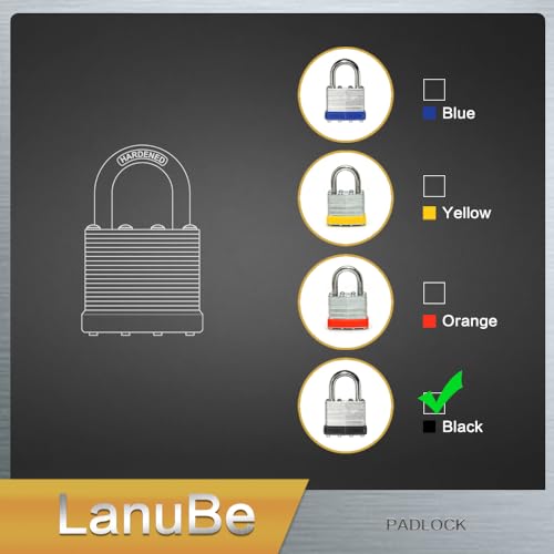 Laminated Keyed Alike Padlock 24 Pack 1.6 (24 Count)