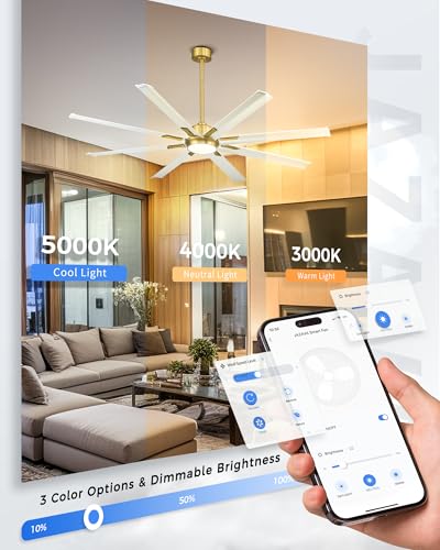 72 Inch Large Ceiling Fan with Light