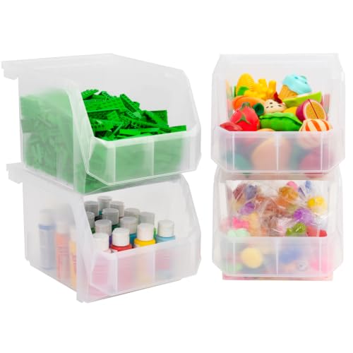 Medium Tall Stackable Plastic Storage Bins