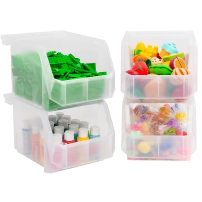 Medium Tall Stackable Plastic Storage Bins