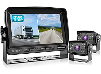 7" HD 1080P Wired Dual Backup Camera