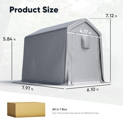 6x8FT Small Storage Shed Carport