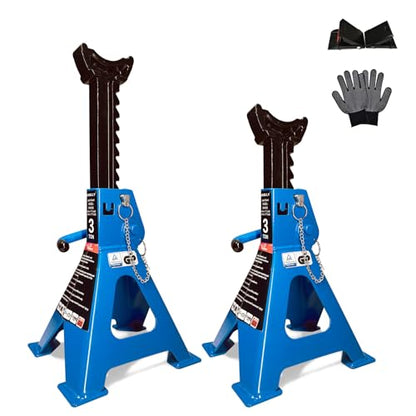 Car Jack Stands 3 Ton with Double Locking and Large Foot Base for Lifting Cars