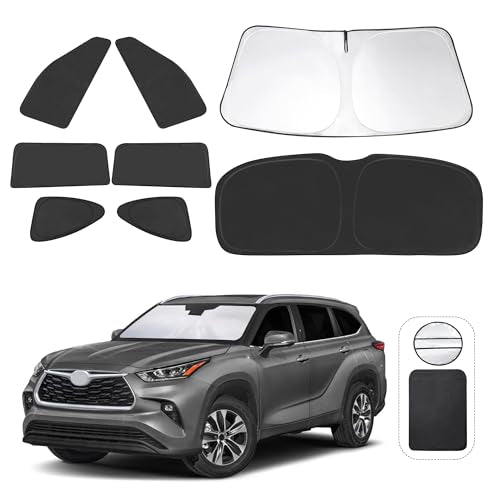 Window Shades 8PCS for Toyota Highlander 2020 (8 Count)