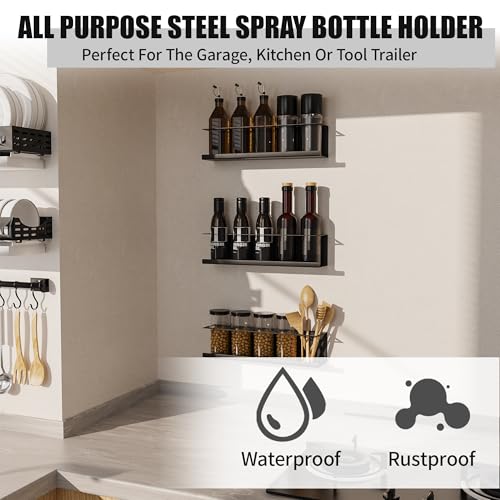 4 Pack Wall Mounted Spray Bottle Holder (4 Count)