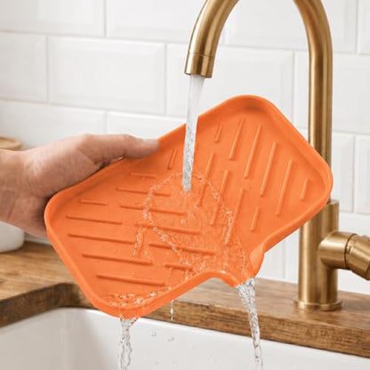 Silicone Soap Dish with Drain Spout