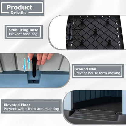 Durable Waterproof Plastic Dog House for Small to Large Sized Dogs