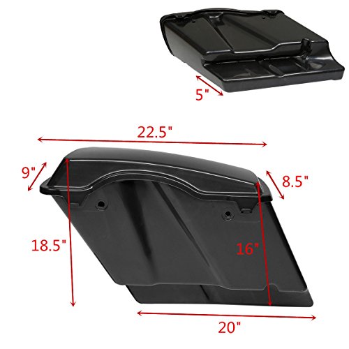 Motorcycle 5" Stretched Saddlebags Fit For Harley Touring 1993