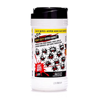 Hyper Wipes 6 Pack Heavy Duty Hand & Tool Cleaning Wipes (540 Count)
