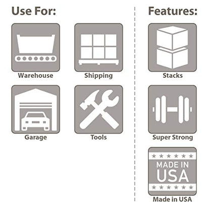 SW241507F101000 Plastic Straight Wall Storage Container Tote
