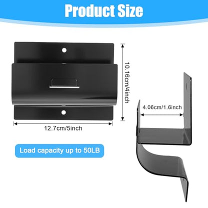 Heavy Duty Ladder Hooks for Garage Wall 4 Pack Black Ladder Hanger Garage Wall Hooks for Ladder (4 Count)