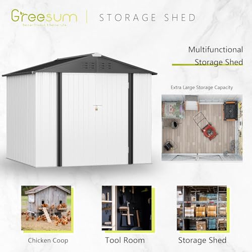 8x6FT Outdoor Storage Shed Utility Tool Shed