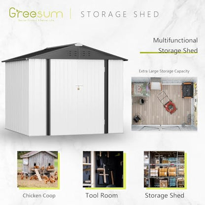 8x6FT Outdoor Storage Shed Utility Tool Shed
