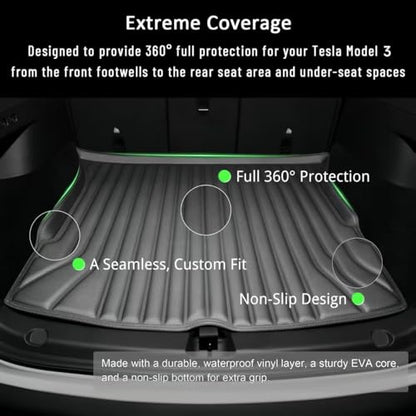 Floor Mats & Cargo Liners for Tesla Model 3 Highland 2024 (6 Count)