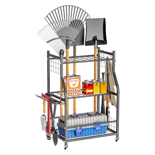 Garden Tool Organizer Yard Storage Stand for Garage w