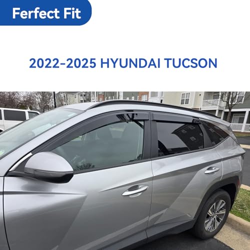 Window Visors Rain Guards for 2022 2023 2024 2025 2026 Hyundai Tucson