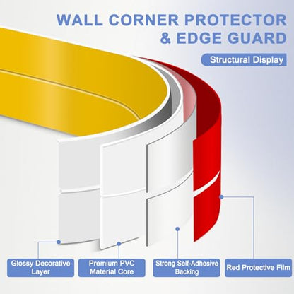 Wall Corner Protector Moulding Trim Peel and Stick