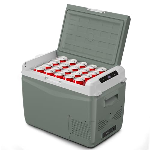 GC40 Electric Cooler for Car Refrigerator 12 Volt Car Fridge Freezer 39 Quart Portable Freezer for Truck SUV RV Van Camper