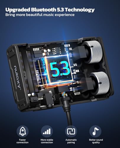 Bluetooth 5.3 Car Adapter with Air Vent Installation & DSP Noise Cancellation