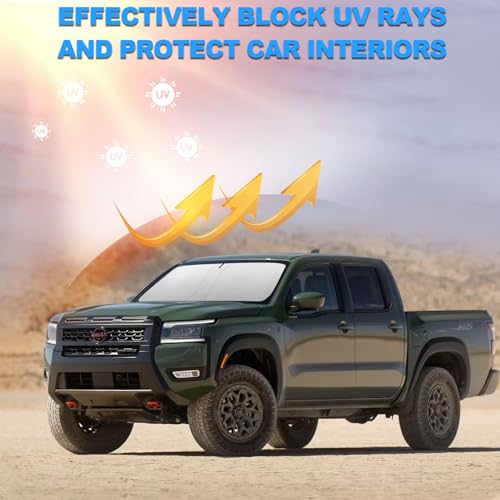 Foldable Front Windshield Sunshade fit for Nissan Frontier 2022