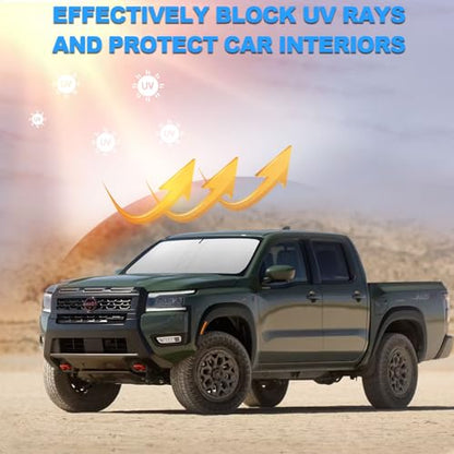 Foldable Front Windshield Sunshade fit for Nissan Frontier 2022