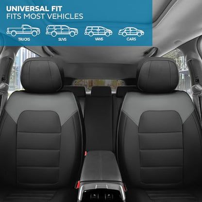 Curated Slate Ridge Leather Seat Covers for Cars & SUVs