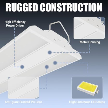 2 Pack 400W LED Linear Shop Lights (2 Count)