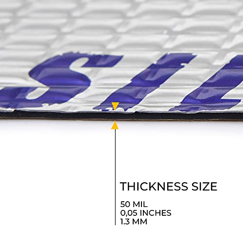 50 mil (1.3mm) 26 sqft Car Sound Deadening mat - Butyl Automotive Sound Deadener - Noise Insulation and Vibration Dampening Material ( 26 sqft)