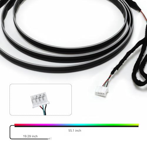 Dreamcolor Acrylic Interior Car LED Strip Light 55.1