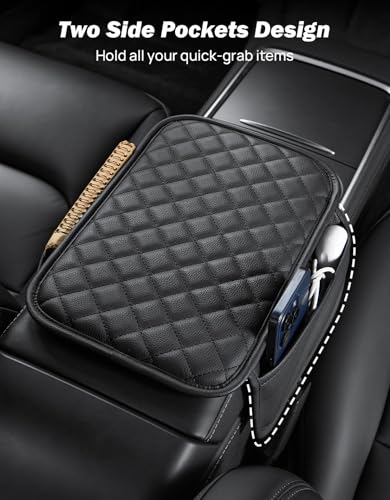 Center Console Cover with Storage Bag for SUV Sedan Car