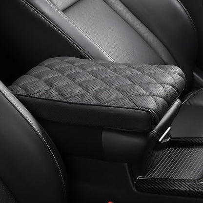 Car Center Console Armrest Cover Genuine Leather