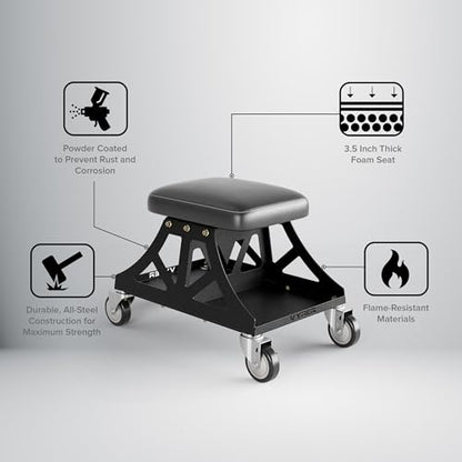 Vyper Low Pro Garage Stool with Removable Seat for Mechanics