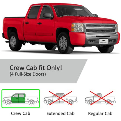 Tape on Extra Durable Rain Guards for Trucks Chevrolet (4 Count)