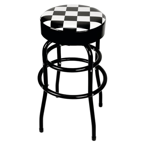 W85023 28.5 in. Checkerboard Swivel Bar Stool