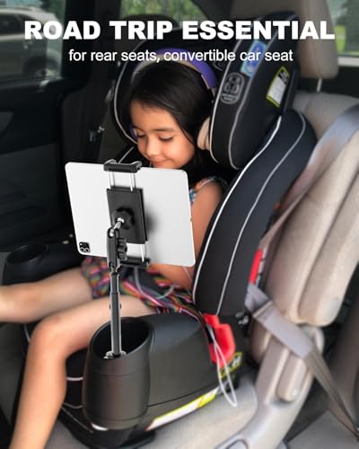 iPad Cup Holder Car Mount Heavy Duty with Height Adjust