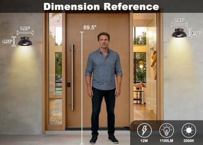 LED Outdoor Wall Lights (2 Count)