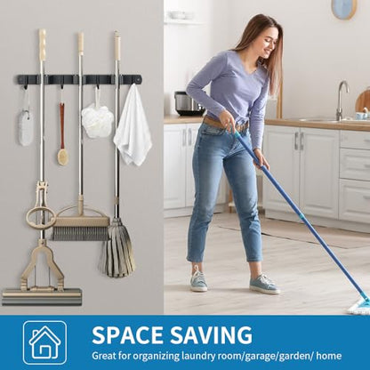 Broom Hanger and Mop Holder
