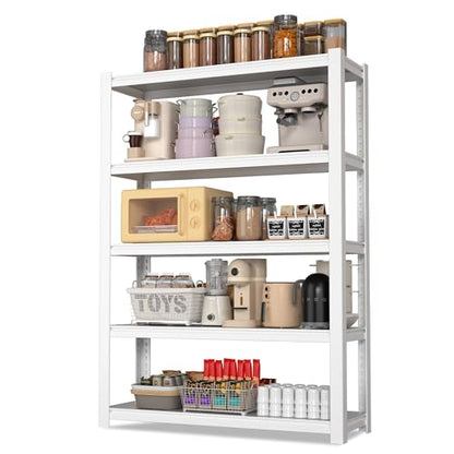5 Tier White Shelving with Board