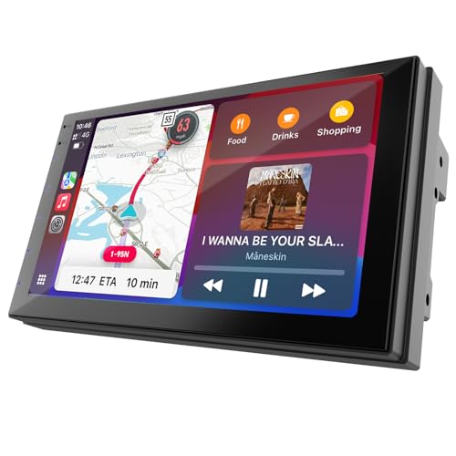 2 Din Car Radio with Wireless CarPlay & Android Auto