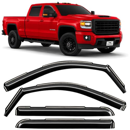 in Channel Extra Durable Rain Guards for Trucks GMC Sierra 2500HD