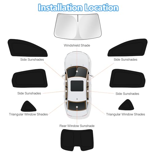 Car Window Shades for Nissan Altima 2013 (8 Count)