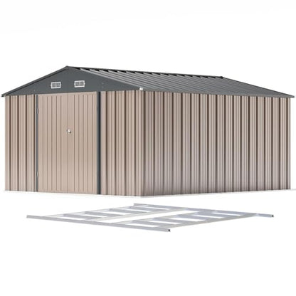 10x12 FT Outdoor Storage Shed with Floor Frame