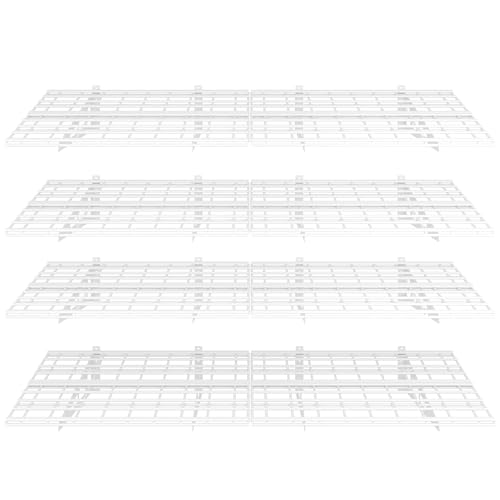 4-Pack 24-inch-by-72-inch Wall Shelf Garage Storage Rack Wall Mounted Floating Shelves 2x6 ft,White, Classic Series (4 Count)