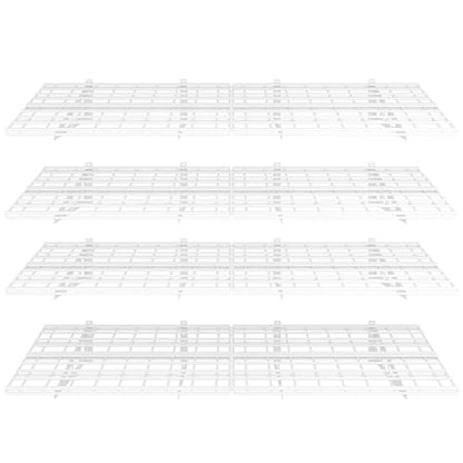 4-Pack 24-inch-by-72-inch Wall Shelf Garage Storage Rack Wall Mounted Floating Shelves 2x6 ft,White, Classic Series (4 Count)