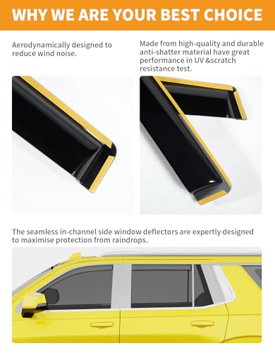 Window Visors Rain Guards for Chevy Tahoe